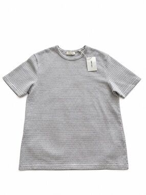 NWT! Frame Denim Men’s Light Gray Striped Crewneck Short Sleeve Tee | Size M